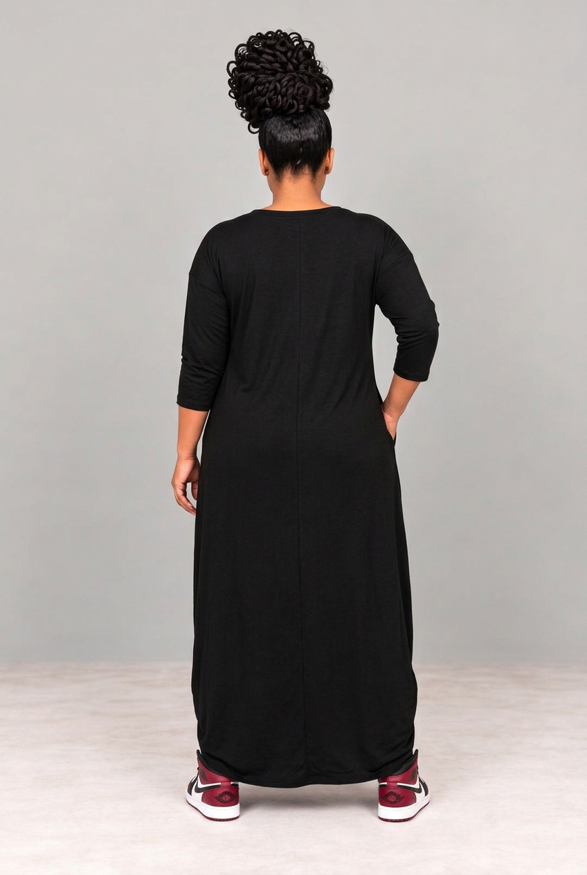Classic Black Maxi Dress