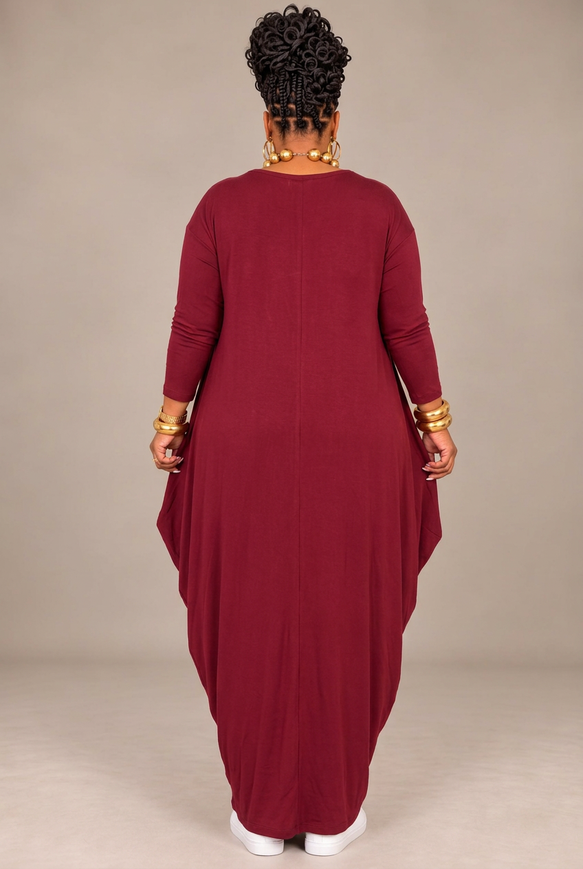 Classic Maroon Maxi Dress
