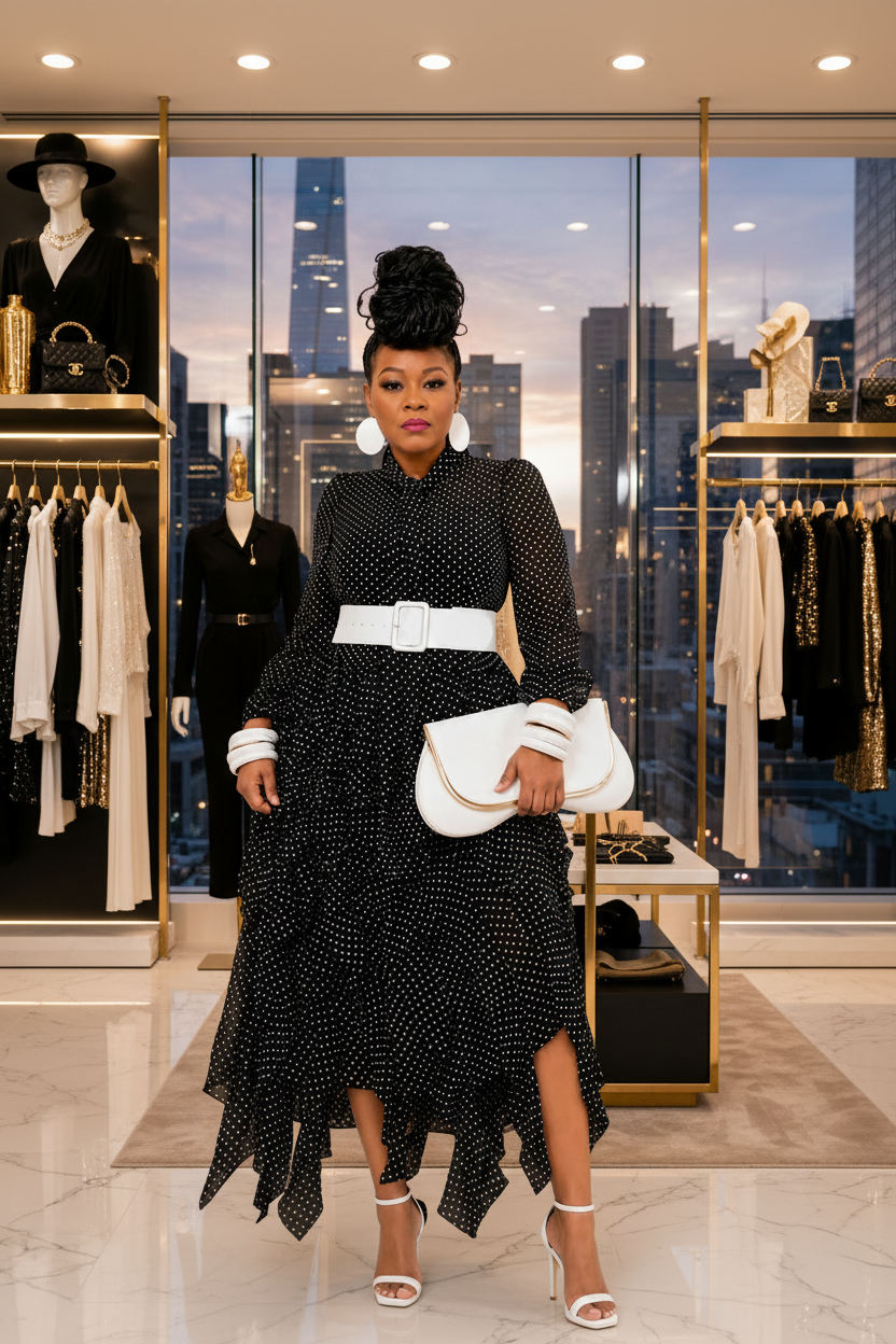 Chanel Mini Polka Dot Dress