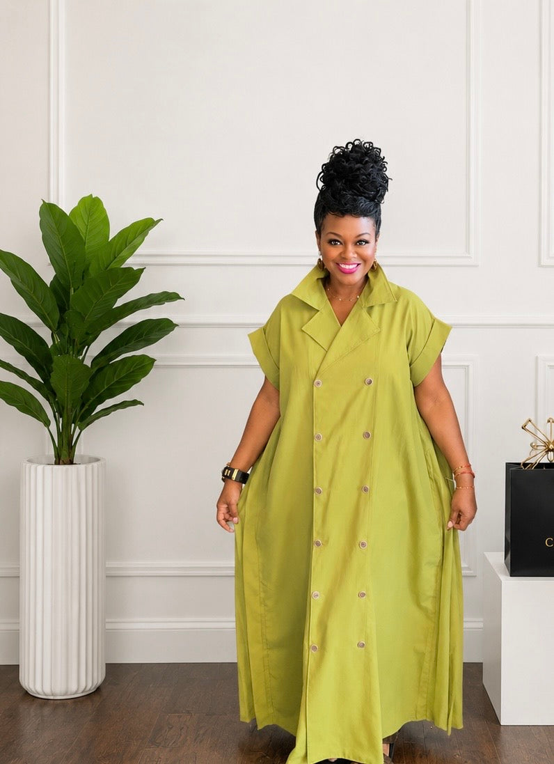Pleated Elegance Oversized Dress