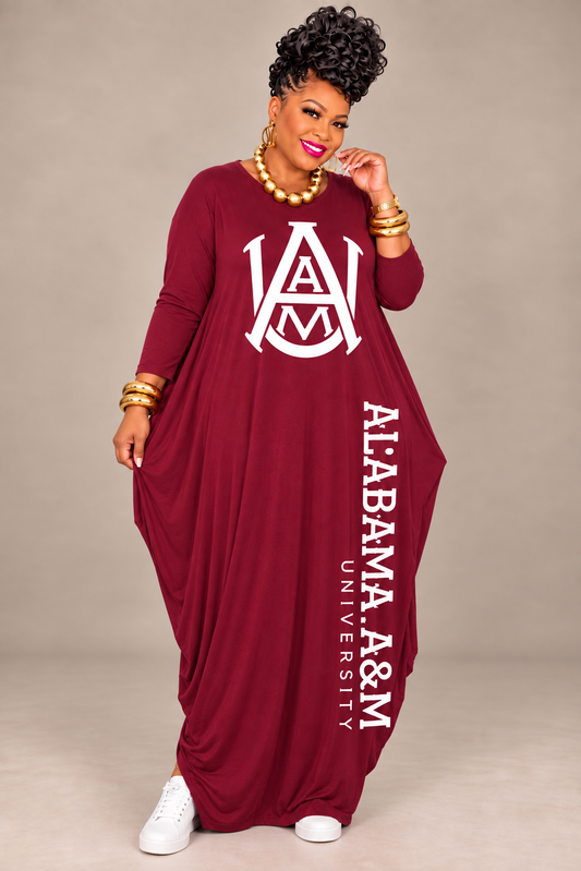 Classic Maroon Maxi Dress