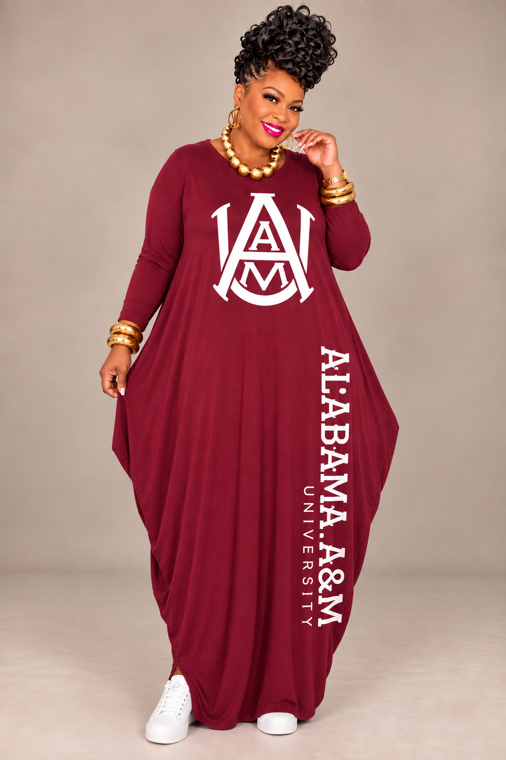 Classic Maroon Maxi Dress