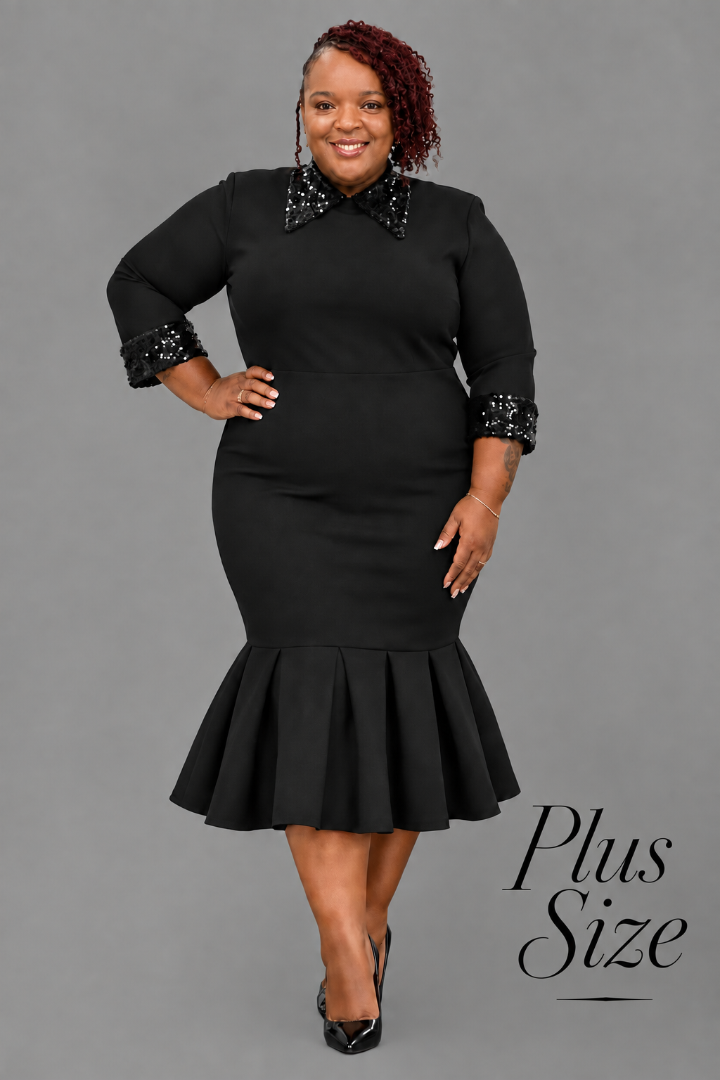 Divine Elegance Mermaid Dress Black
