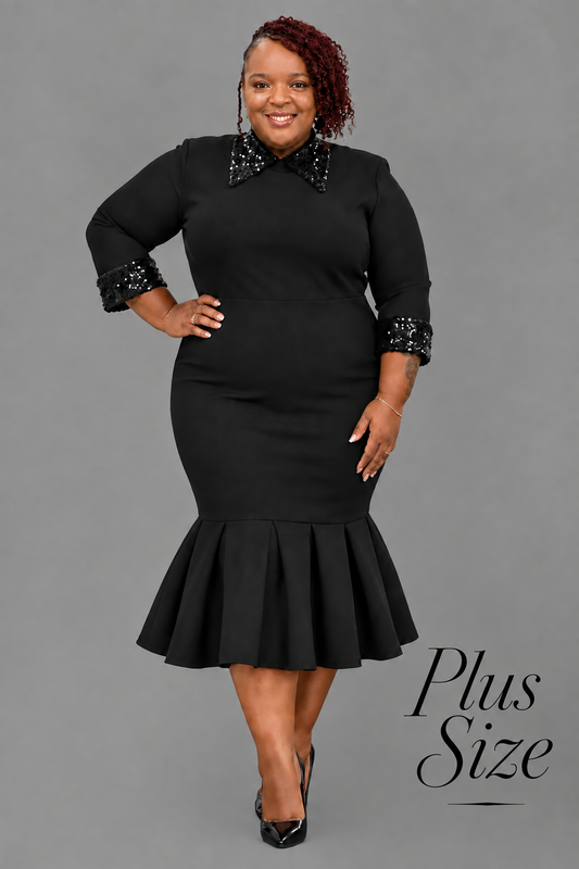 Divine Elegance Mermaid Dress Black