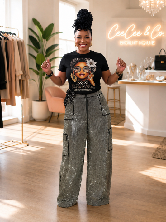 The Luxe Stud Bling Pants