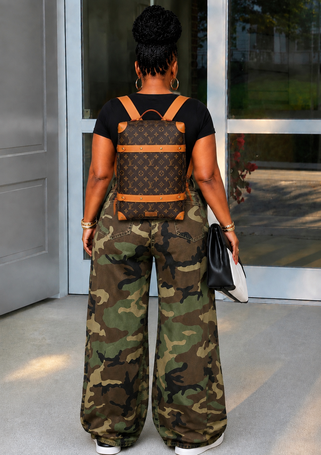 Louis Vuitton Brown Monogram 
Backpack Trunk