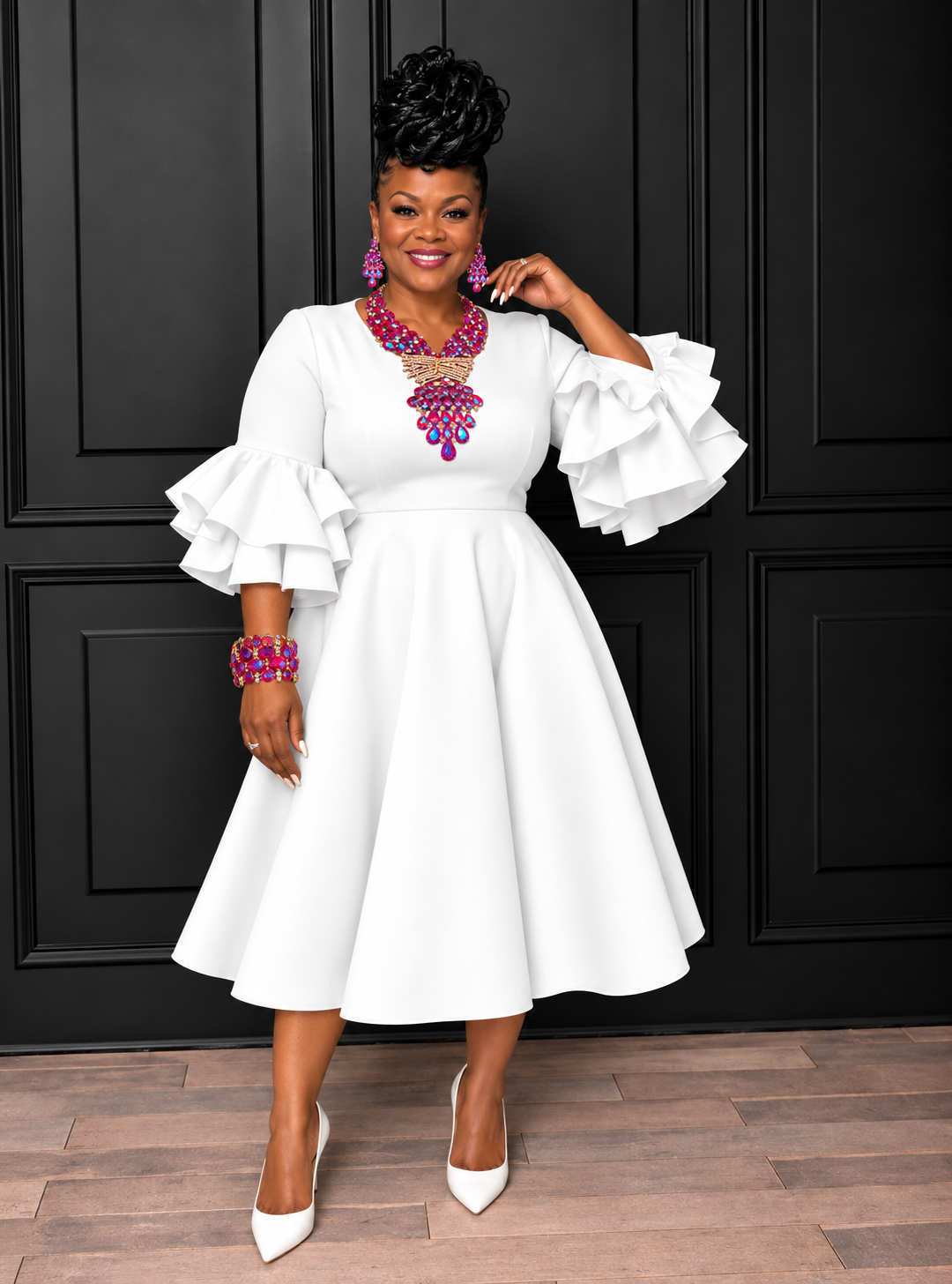The White Viola Dress