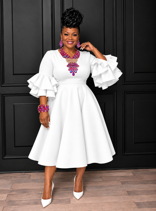The White Viola Dress