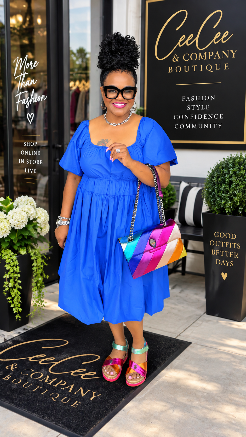 Royal Blue Baby Doll Dress