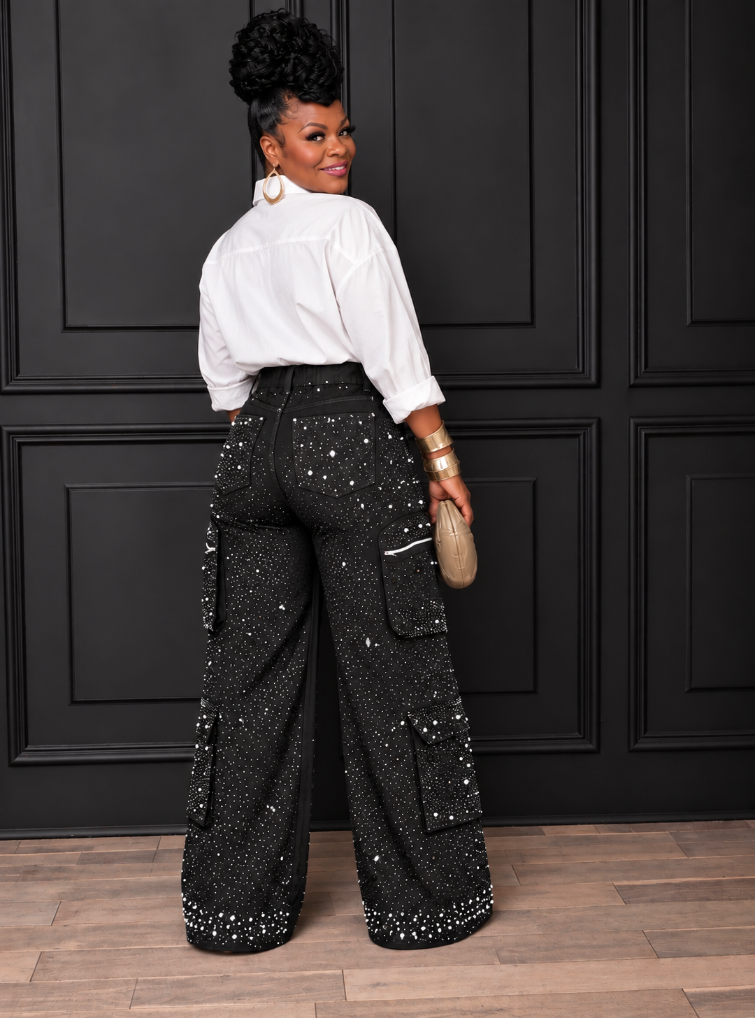 The Starlight Cargo Jeans (Black)