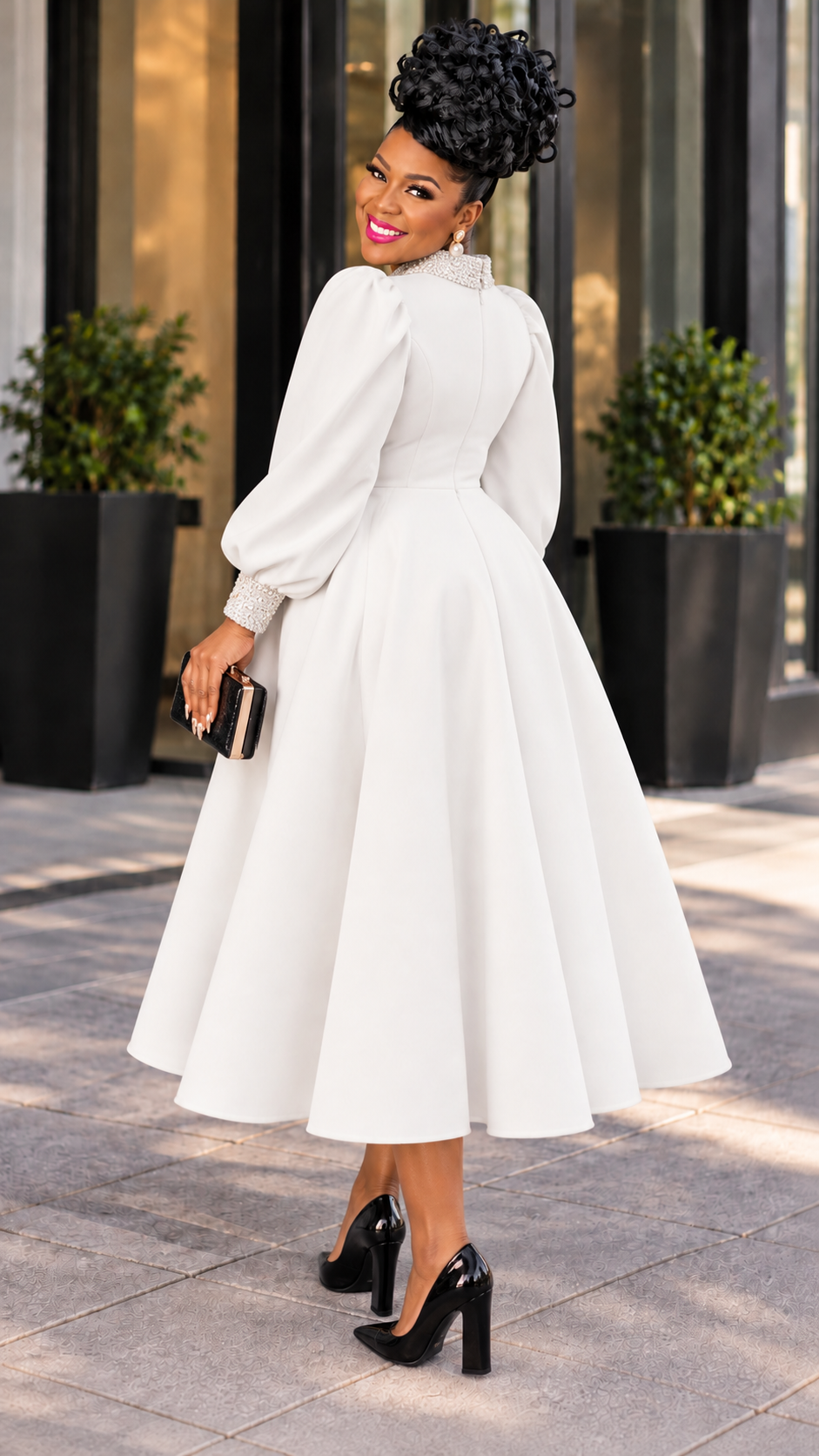 The Grace Winter White Dress
