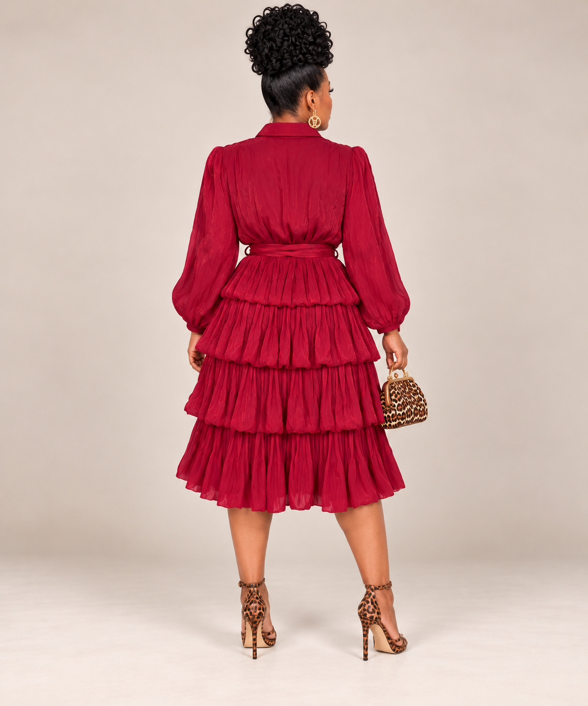 Tina Marie Burgundy dress