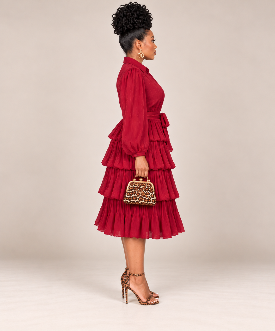 Tina Marie Burgundy dress